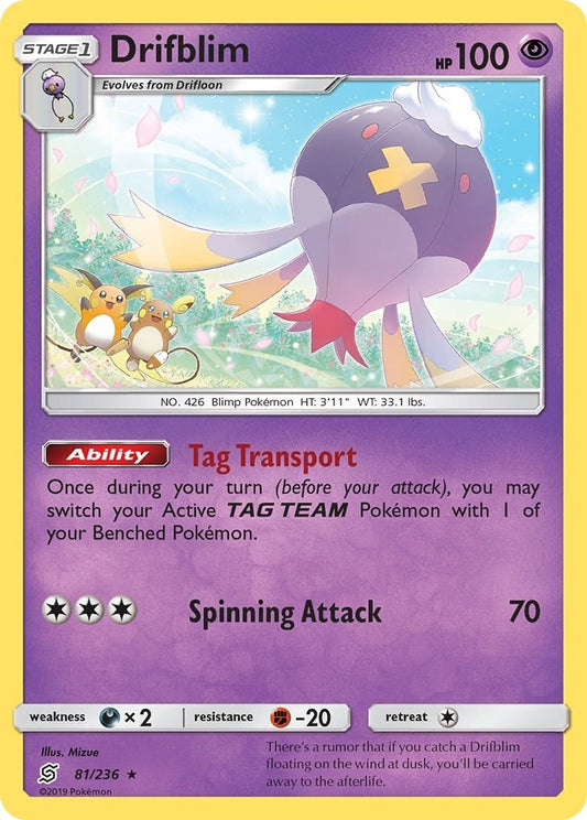 Image for Drifblim (81/236) (SM - Unified Minds) - Pokemon