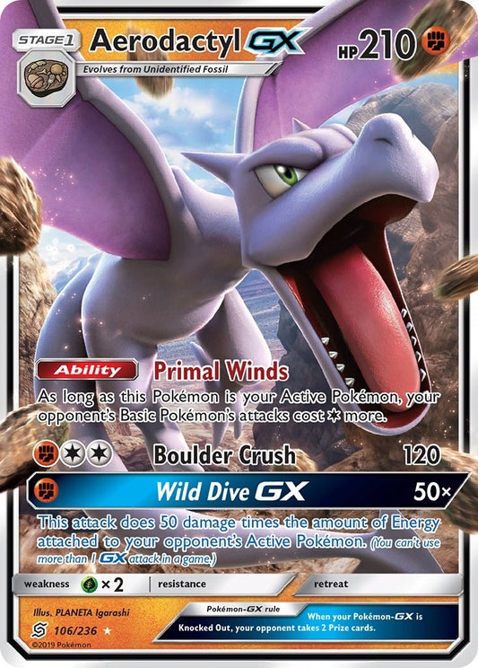 Image for Aerodactyl GX (106/236) (SM - Unified Minds) - Pokemon