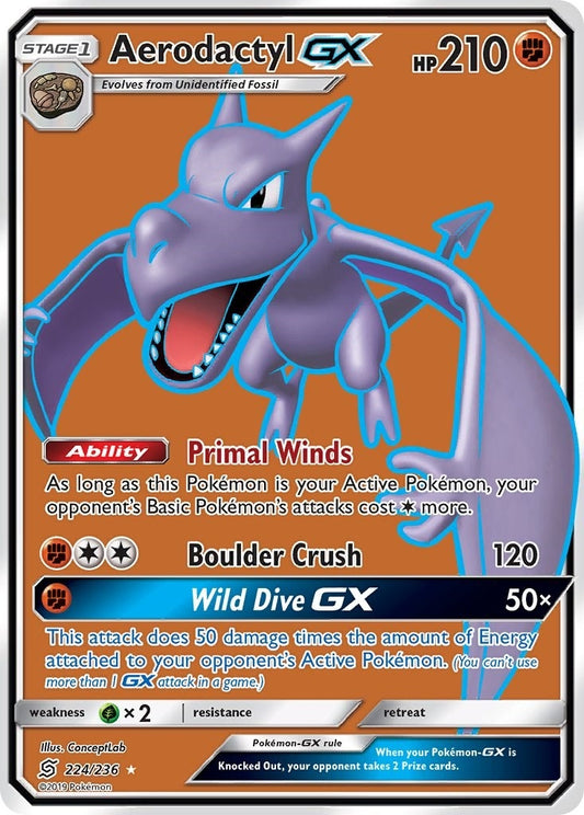 Image for Aerodactyl GX (Full Art) (224/236) (SM - Unified Minds) - Pokemon