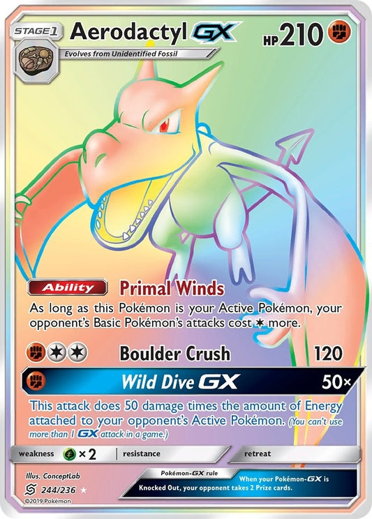 Image for Aerodactyl GX (Secret) (244/236) (SM - Unified Minds) - Pokemon