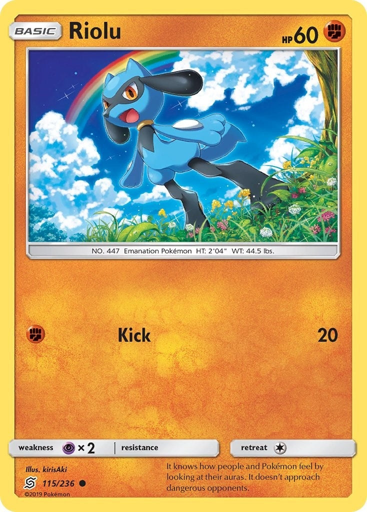 Image for Riolu (115) (115/236) (SM - Unified Minds) - Pokemon