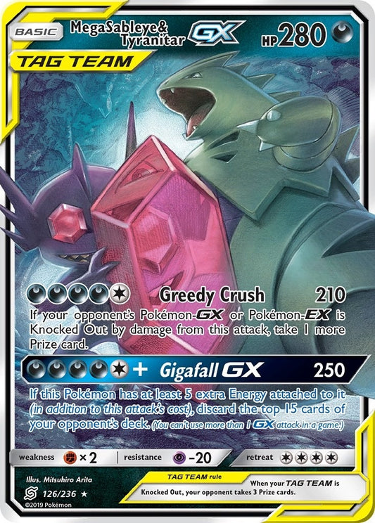 Image for Mega Sableye & Tyranitar GX (126/236) (SM - Unified Minds) - Pokemon