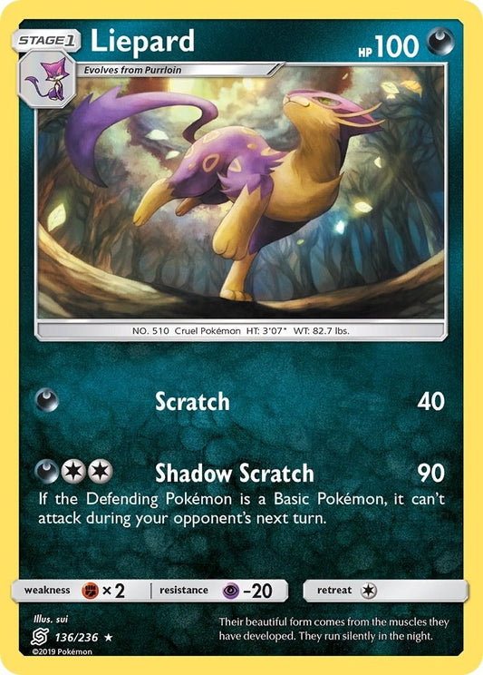 Image for Liepard (136/236) (SM - Unified Minds) - Pokemon
