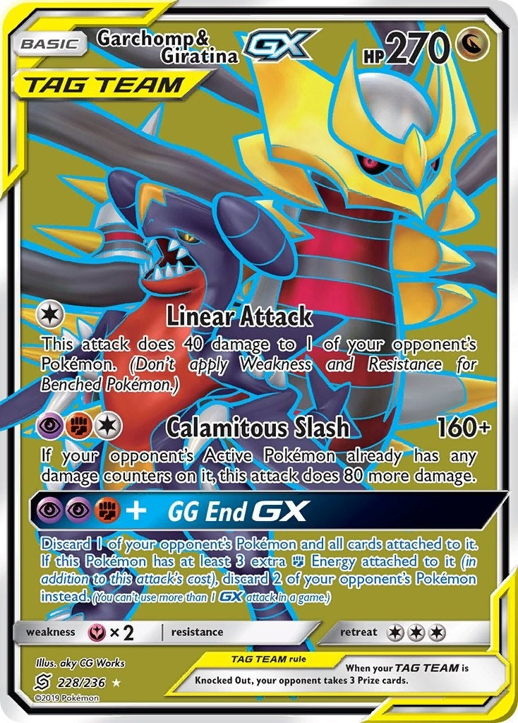 Image for Garchomp & Giratina GX (Full Art) (228/236) (SM - Unified Minds) - Pokemon