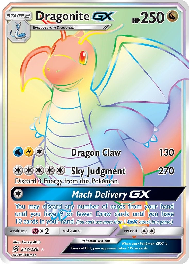 Image for Dragonite GX (Secret) (248/236) (SM - Unified Minds) - Pokemon