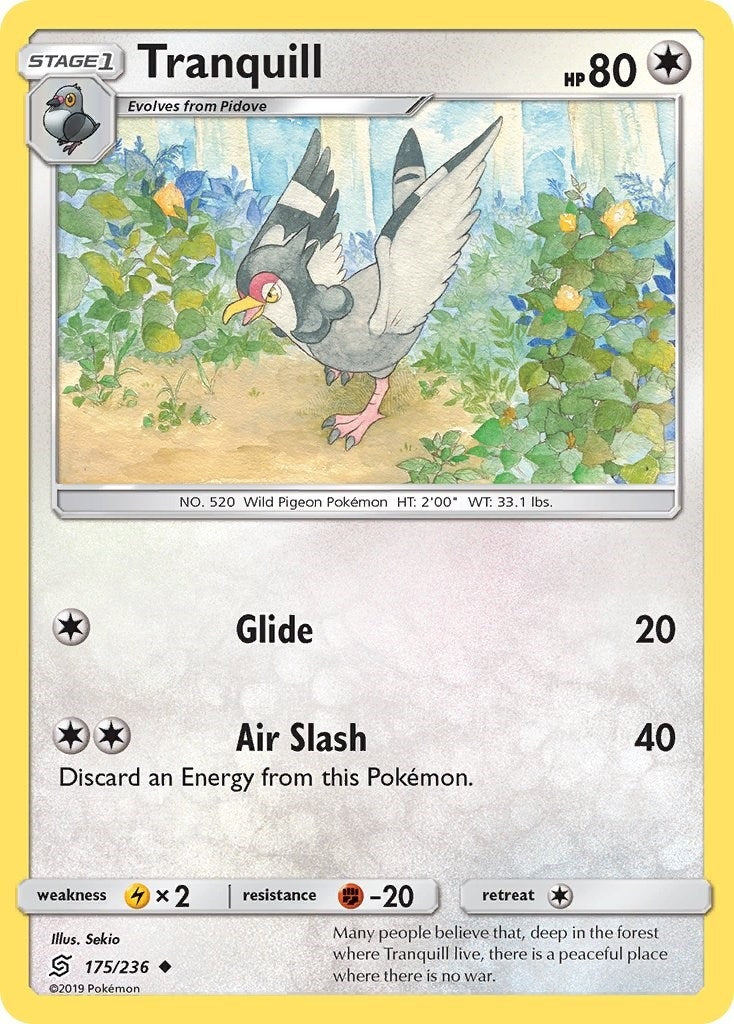 Image for Tranquill (175/236) (SM - Unified Minds) - Pokemon