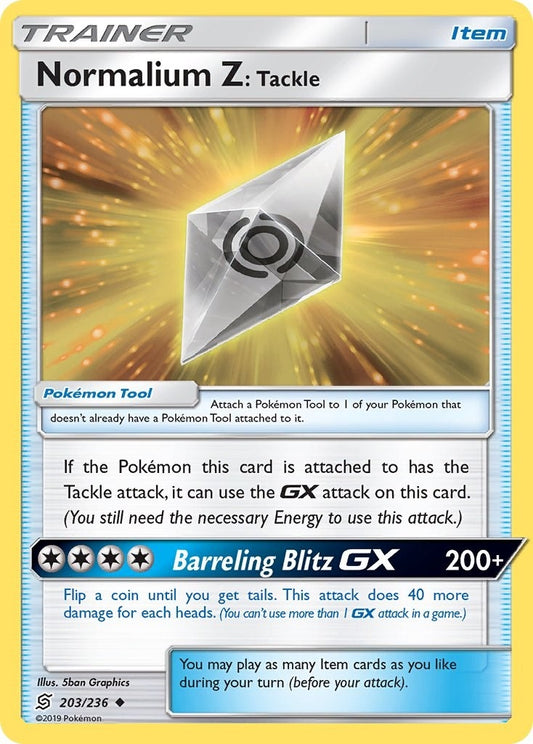 Image for Normalium Z: Tackle (203/236) (SM - Unified Minds) - Pokemon