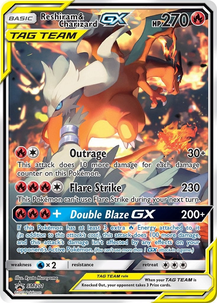 Image for Reshiram & Charizard GX - SM201 (SM201) (SM Promos) - Pokemon