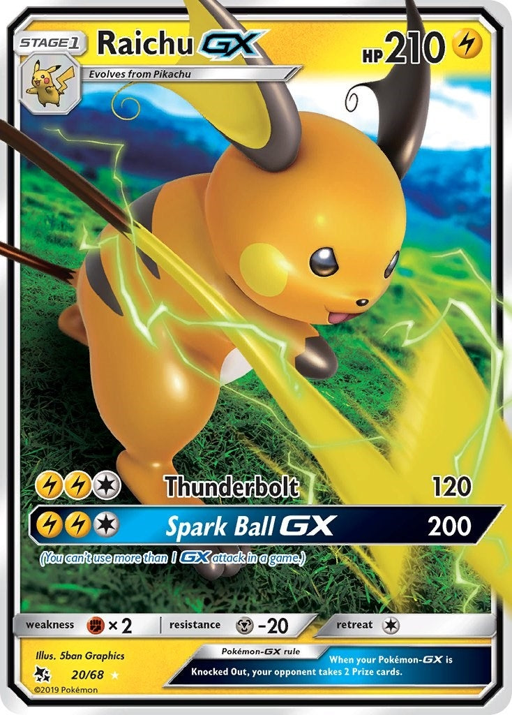 Image for Raichu GX (20/68) (Hidden Fates) - Pokemon