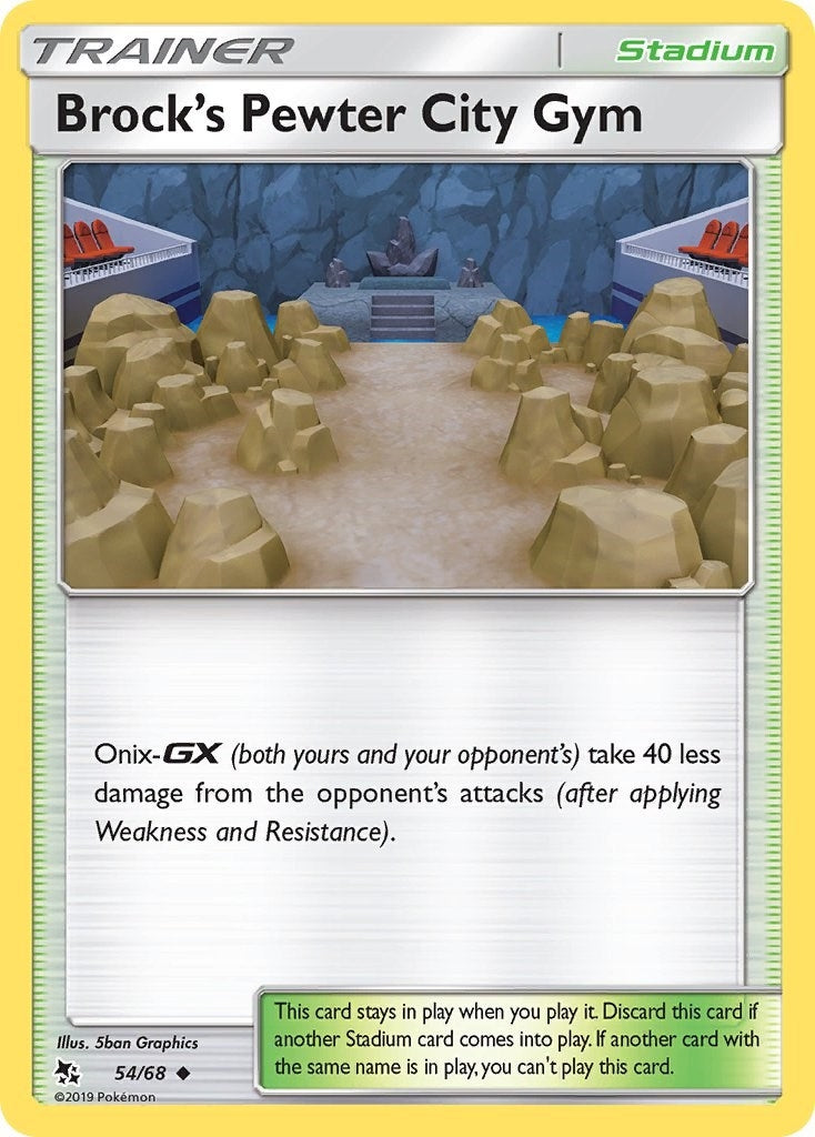 Image for Brock's Pewter City Gym (54/68) (Hidden Fates) - Pokemon