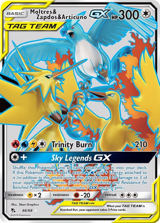 Image for Moltres & Zapdos & Articuno GX (Full Art) (66/68) (Hidden Fates) - Pokemon