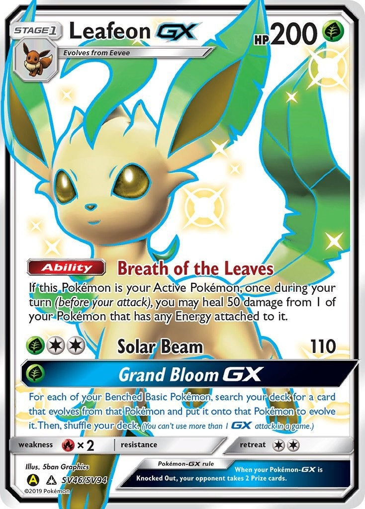 Image for Leafeon GX (SV46/SV94) (Hidden Fates: Shiny Vault) - Pokemon