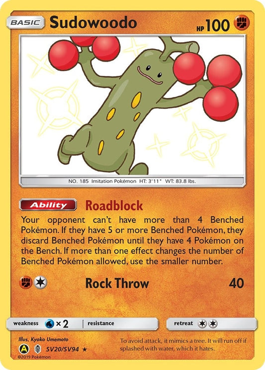 Image for Sudowoodo (SV20/SV94) (Hidden Fates: Shiny Vault) - Pokemon