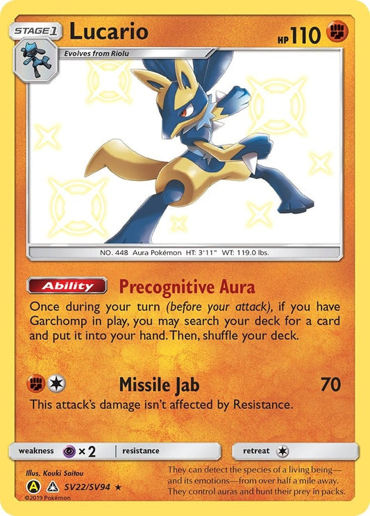 Image for Lucario (SV22/SV94) (Hidden Fates: Shiny Vault) - Pokemon