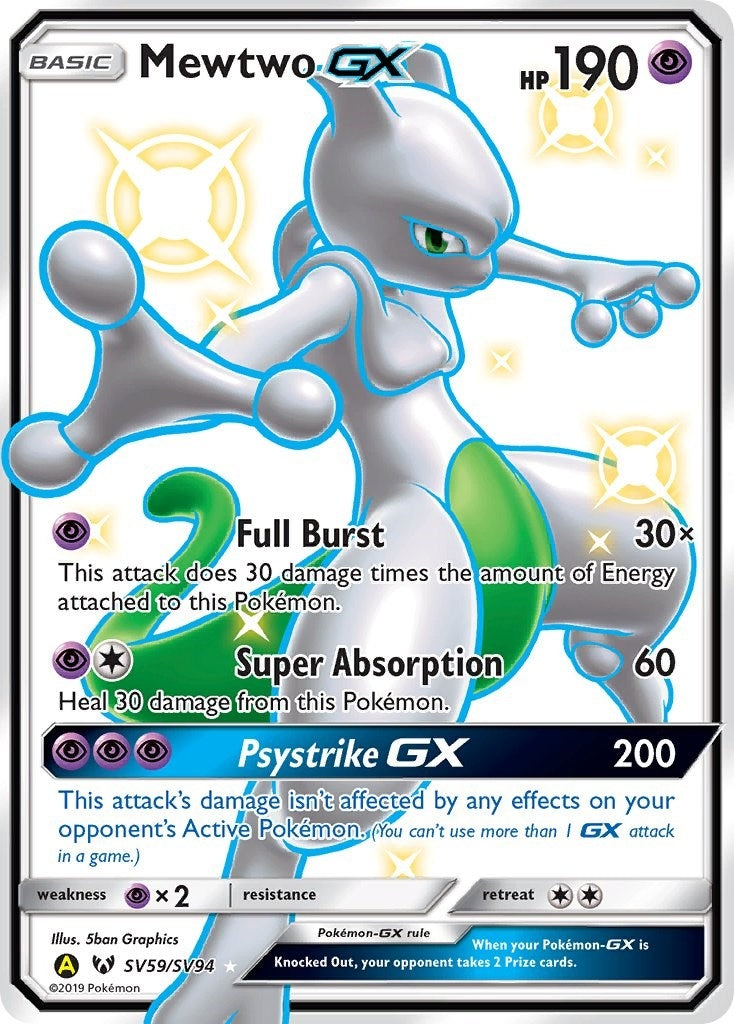 Image for Mewtwo GX (SV59/SV94) (Hidden Fates: Shiny Vault) - Pokemon