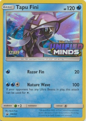 Image for Tapu Fini - SM203 (Prerelease) [Staff] (SM203) (SM Promos) - Pokemon