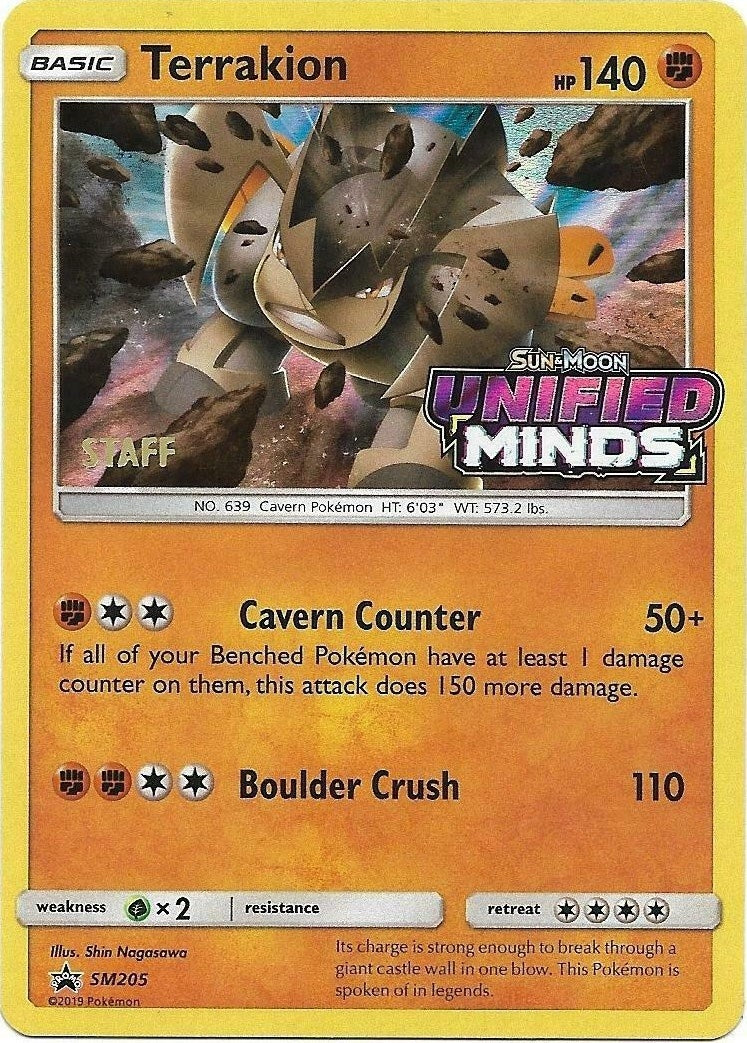 Image for Terrakion - SM205 (Prerelease) [Staff] (SM205) (SM Promos) - Pokemon