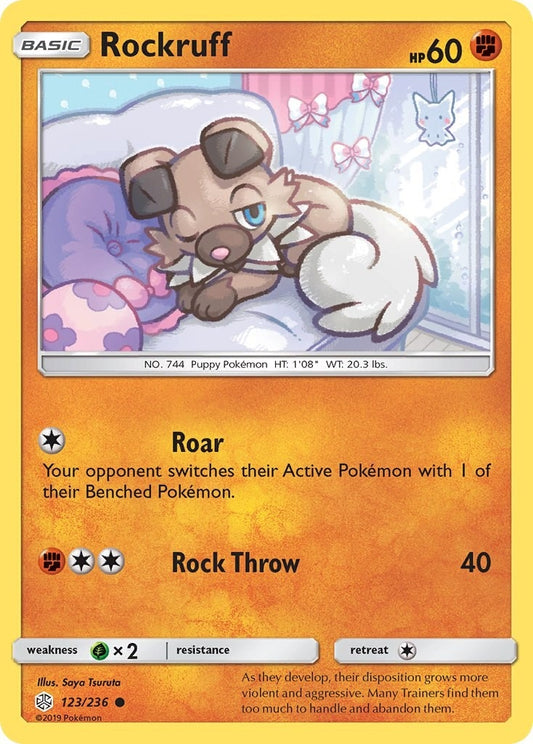 Image for Rockruff (123/236) (SM - Cosmic Eclipse) - Pokemon