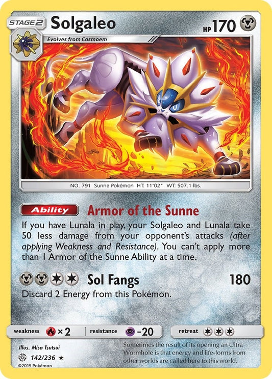 Image for Solgaleo (142/236) (SM - Cosmic Eclipse) - Pokemon