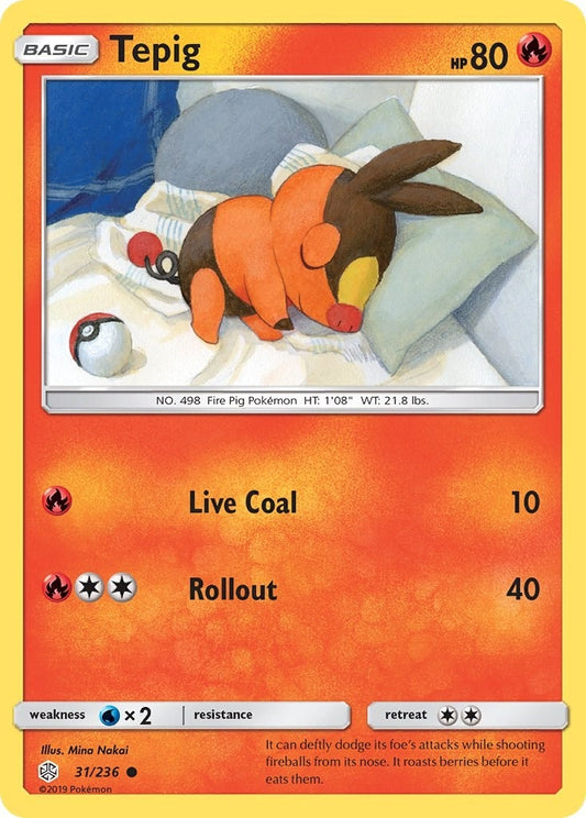 Image for Tepig (31/236) (SM - Cosmic Eclipse) - Pokemon