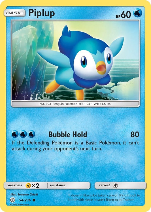 Image for Piplup (54/236) (SM - Cosmic Eclipse) - Pokemon
