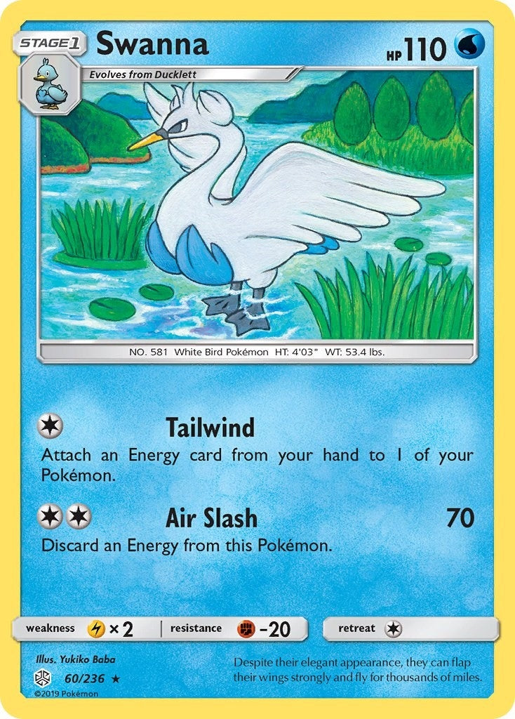 Image for Swanna (60/236) (SM - Cosmic Eclipse) - Pokemon