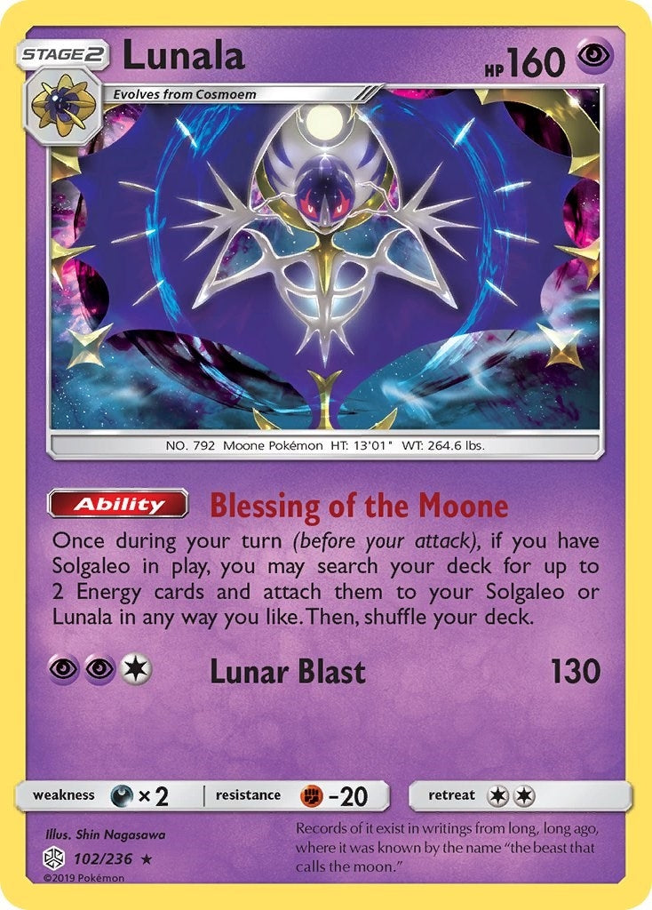 Image for Lunala (102/236) (SM - Cosmic Eclipse) - Pokemon