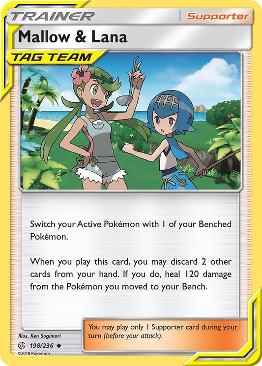 Image for Mallow & Lana (198/236) (SM - Cosmic Eclipse) - Pokemon