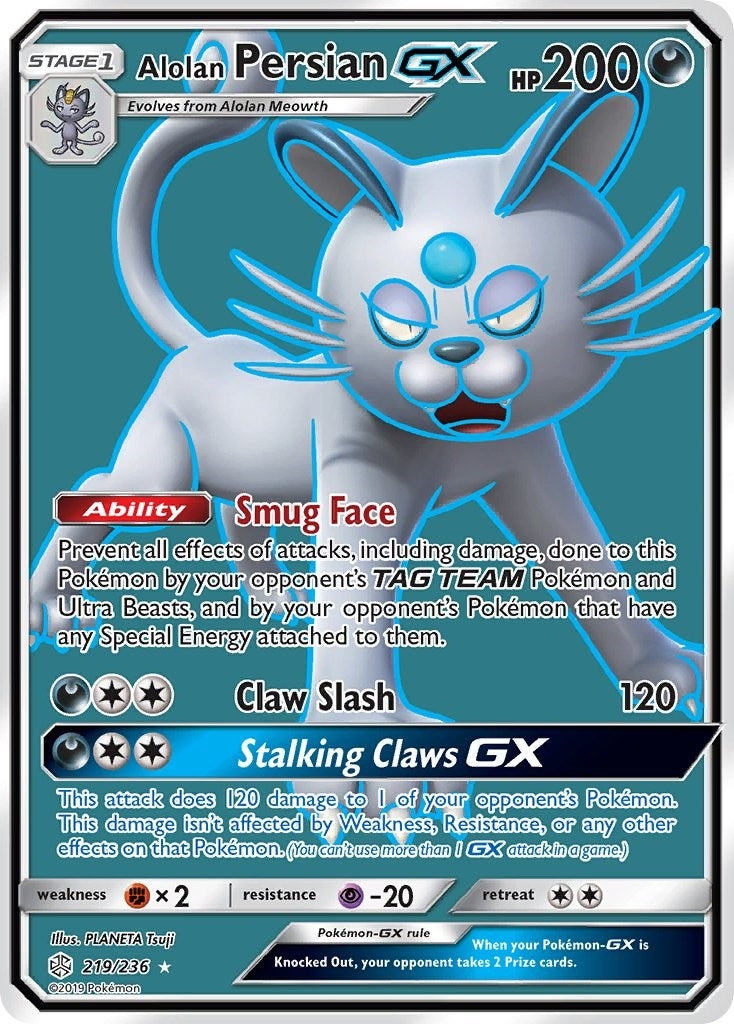 Image for Alolan Persian GX (Full Art) (219/236) (SM - Cosmic Eclipse) - Pokemon