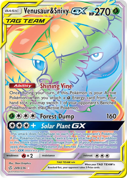 Image for Venusaur & Snivy GX (Secret) (249/236) (SM - Cosmic Eclipse) - Pokemon