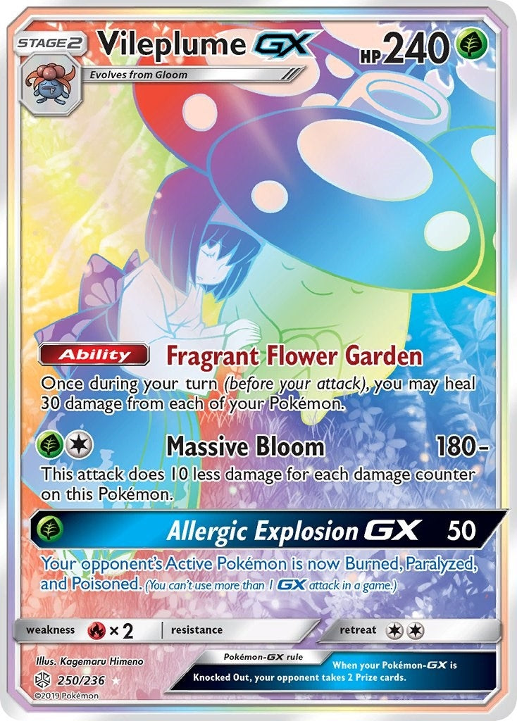 Image for Vileplume GX (Secret) (250/236) (SM - Cosmic Eclipse) - Pokemon