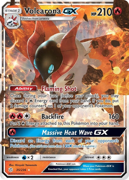 Image for Volcarona GX (35/236) (SM - Cosmic Eclipse) - Pokemon