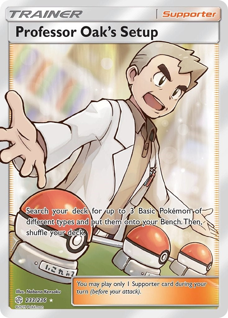 Image for Professor Oak's Setup (Full Art) (233/236) (SM - Cosmic Eclipse) - Pokemon