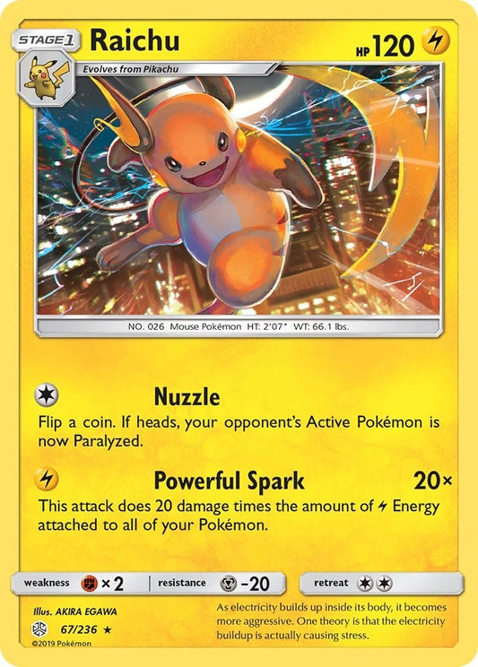 Image for Raichu (67/236) (SM - Cosmic Eclipse) - Pokemon