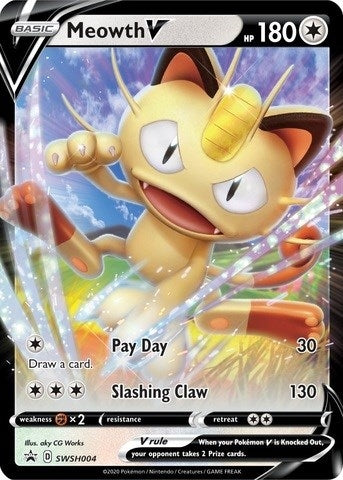 Image for Meowth V - SWSH004 (SWSH004) (SWSH: Sword & Shield Promo Cards) - Pokemon
