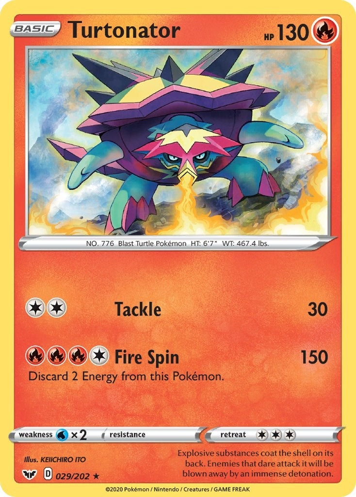 Image for Turtonator (029/202) (SWSH01: Sword & Shield Base Set) - Pokemon