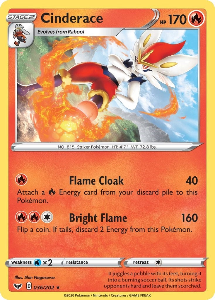 Image for Cinderace (036) (036/202) (SWSH01: Sword & Shield Base Set) - Pokemon