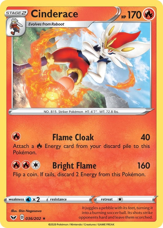 Image for Cinderace (036) (036/202) (SWSH01: Sword & Shield Base Set) - Pokemon