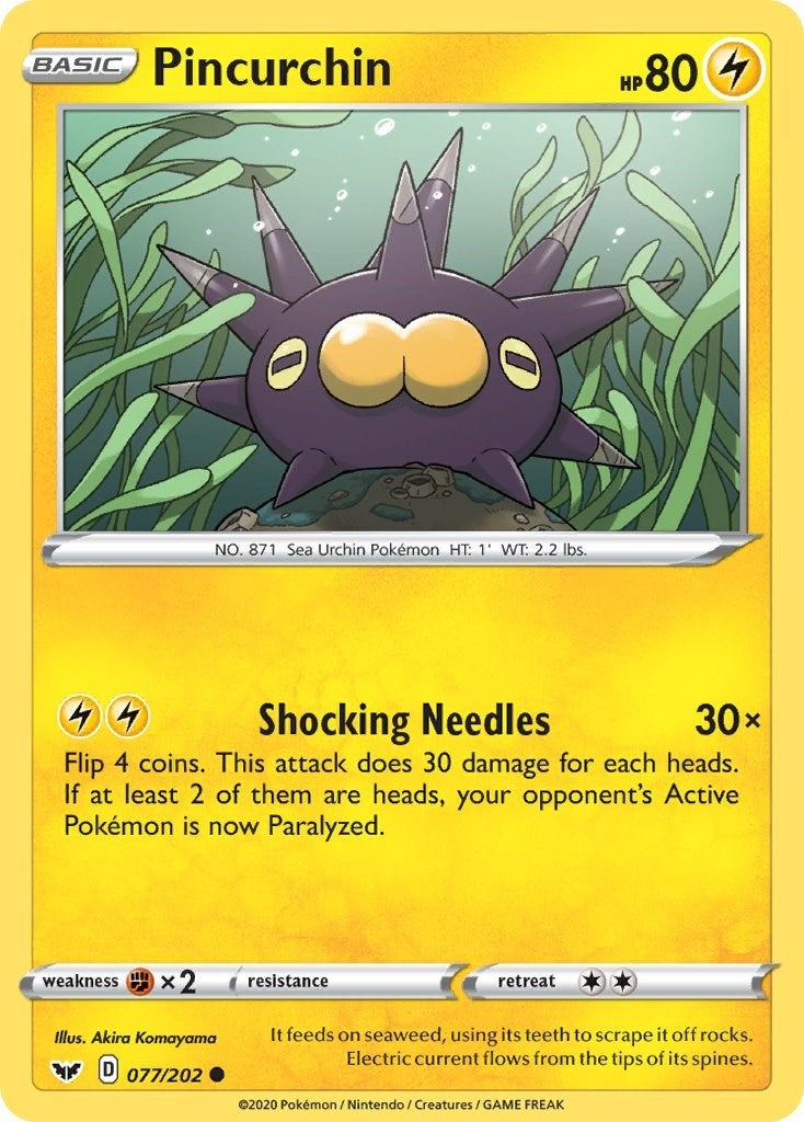 Image for Pincurchin (077/202) (SWSH01: Sword & Shield Base Set) - Pokemon