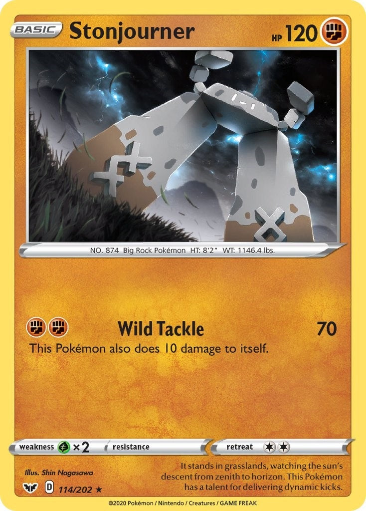 Image for Stonjourner (114/202) (SWSH01: Sword & Shield Base Set) - Pokemon