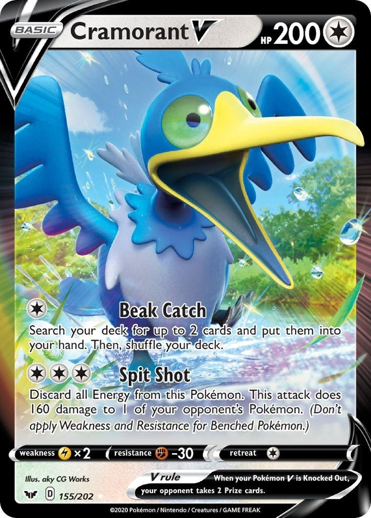 Image for Cramorant V (155/202) (SWSH01: Sword & Shield Base Set) - Pokemon