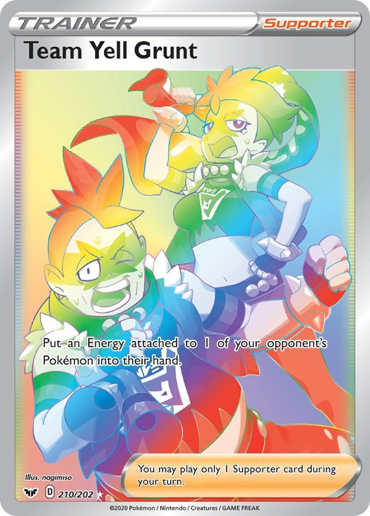 Image for Team Yell Grunt (Secret) (210/202) (SWSH01: Sword & Shield Base Set) - Pokemon