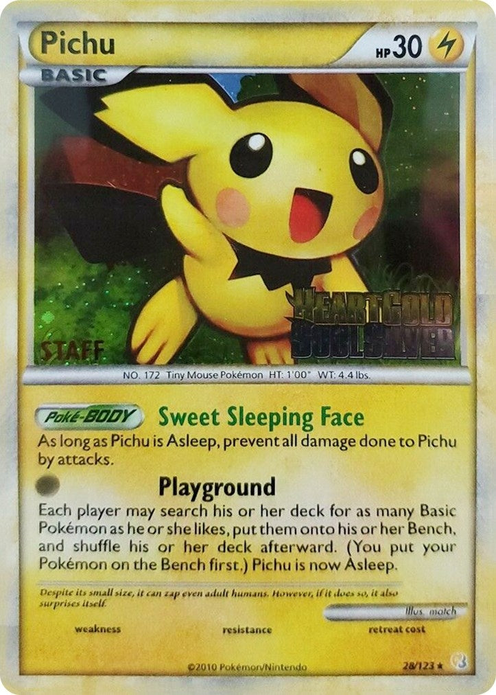 Image for Pichu - 28/123 (Prerelease) [Staff] (28/123) (Nintendo Promos) - Pokemon