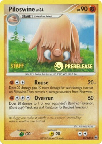 Image for Piloswine - 46/100 (Prerelease) [Staff] (46/100) (Nintendo Promos) - Pokemon