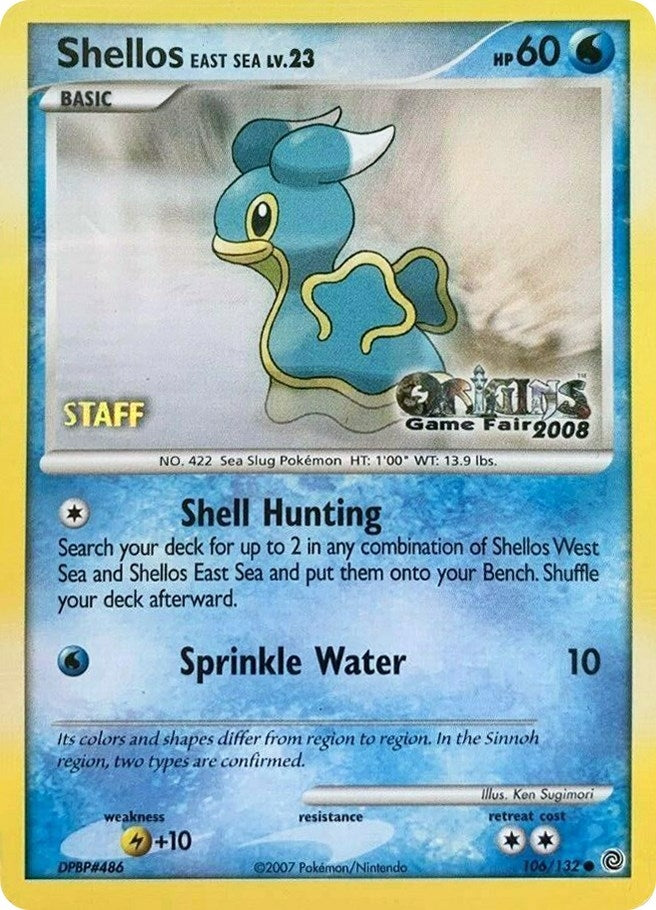 Image for Shellos East Sea - 106/132 (Origins Game Fair 2008) [Staff] (106/132) (Nintendo Promos) - Pokemon