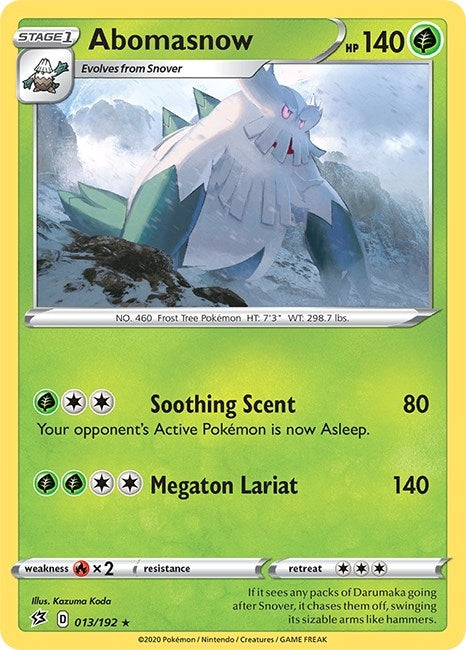 Image for Abomasnow (013/192) (SWSH02: Rebel Clash) - Pokemon