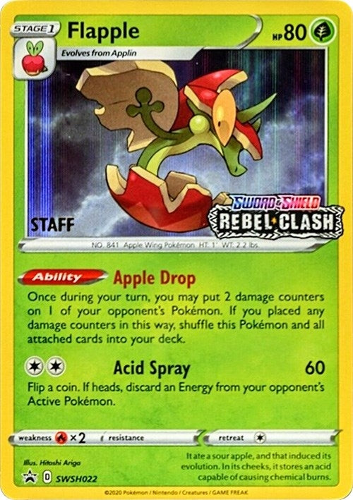 Image for Flapple - SWSH022 (Prerelease) [Staff] (SWSH022) (SWSH: Sword & Shield Promo Cards) - Pokemon