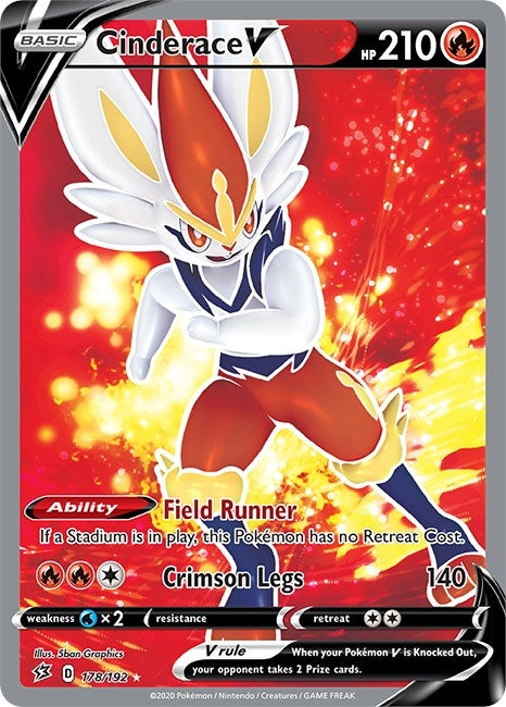 Image for Cinderace V (Full Art) (178/192) (SWSH02: Rebel Clash) - Pokemon