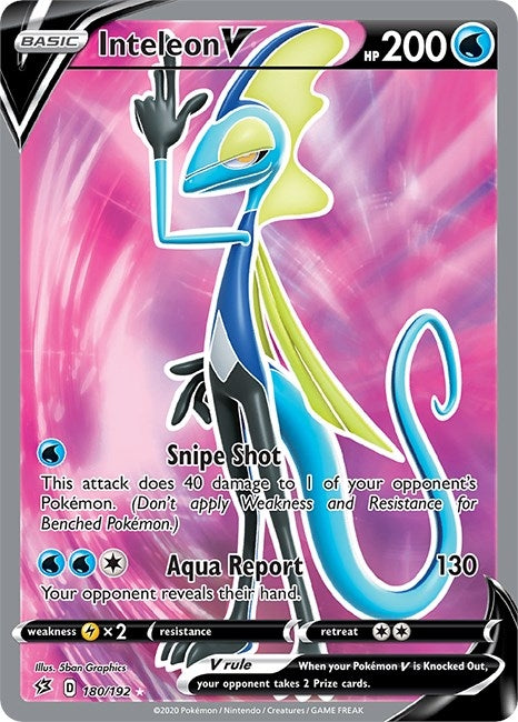 Image for Inteleon V (Full Art) (180/192) (SWSH02: Rebel Clash) - Pokemon