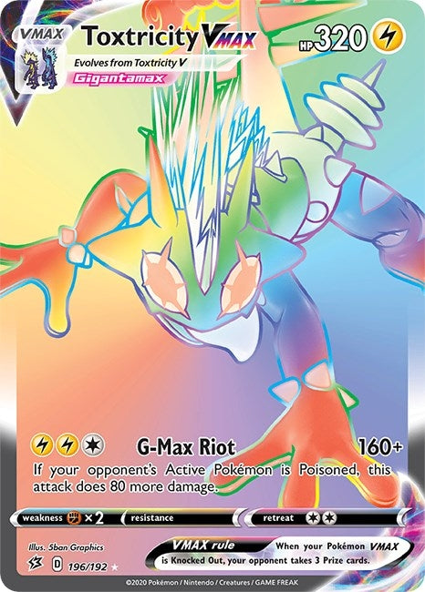 Image for Toxtricity VMAX (Secret) (196/192) (SWSH02: Rebel Clash) - Pokemon